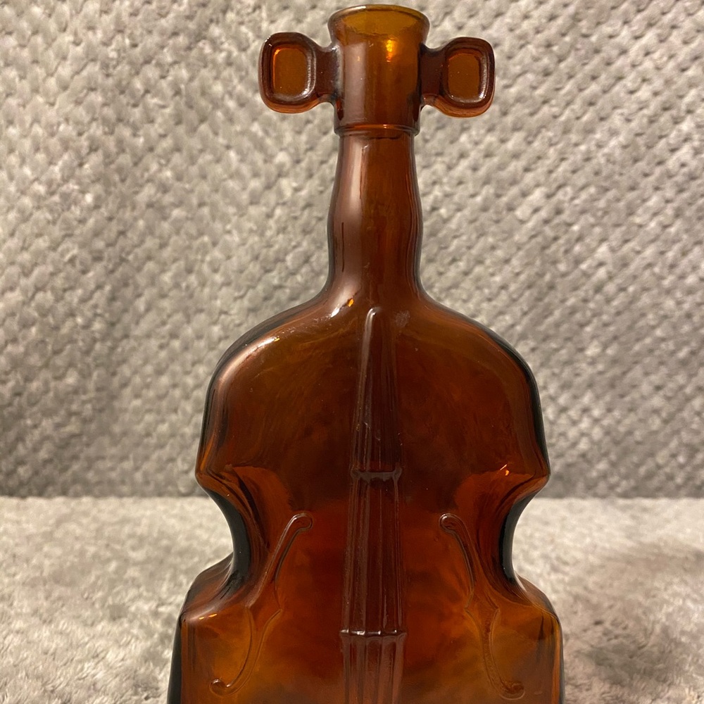 Vintage Brown Glass Bass Cello Bottle Instrument 7